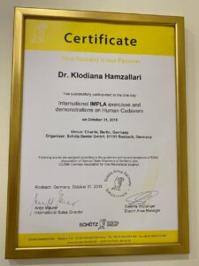 Certificate Klinika Dentare Globe